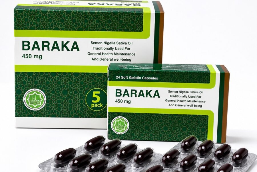 Baraka 450mg Black Seed Oil Soft Gel Capsules by Essentiq Nutrascience