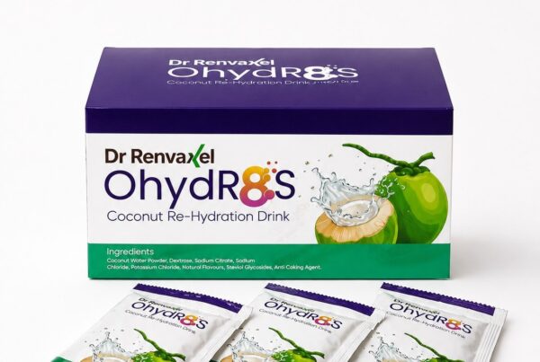 OhydR8s Advanced Oral Rehydration Solution Sachet and Box by Essentiq Nutrascience